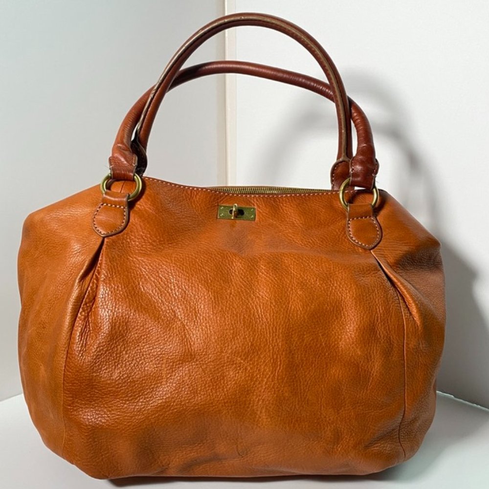 J. Crew Brompton Large Hobo Tote - Cognac Leather